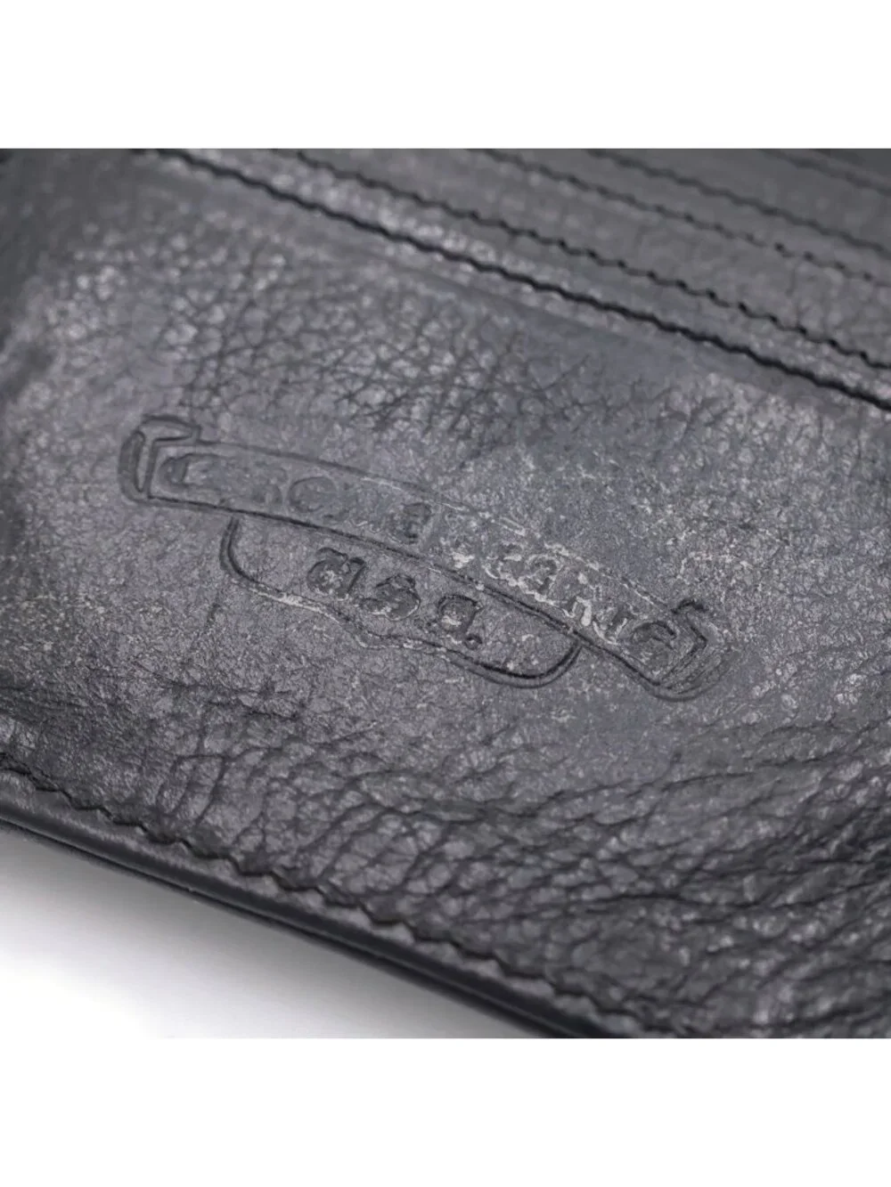 Chrome Hearts Aint Nothin 2 DO Flareani Bifold Leather Wallet Black